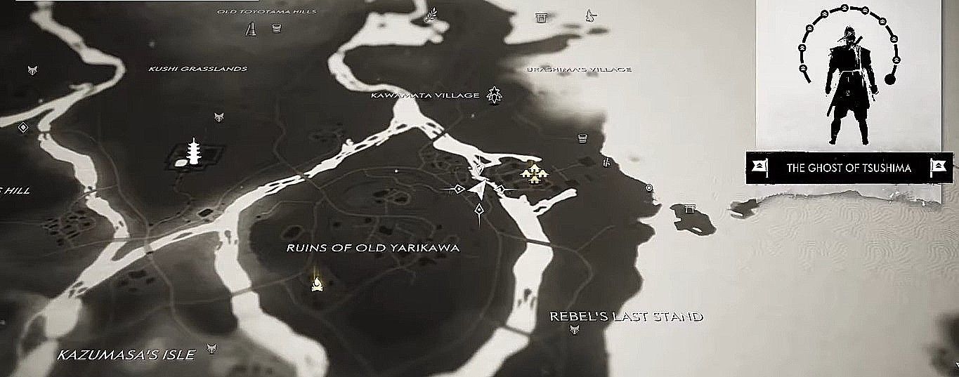 Map of Mongol artifact Outside Yarikawa Stronghold