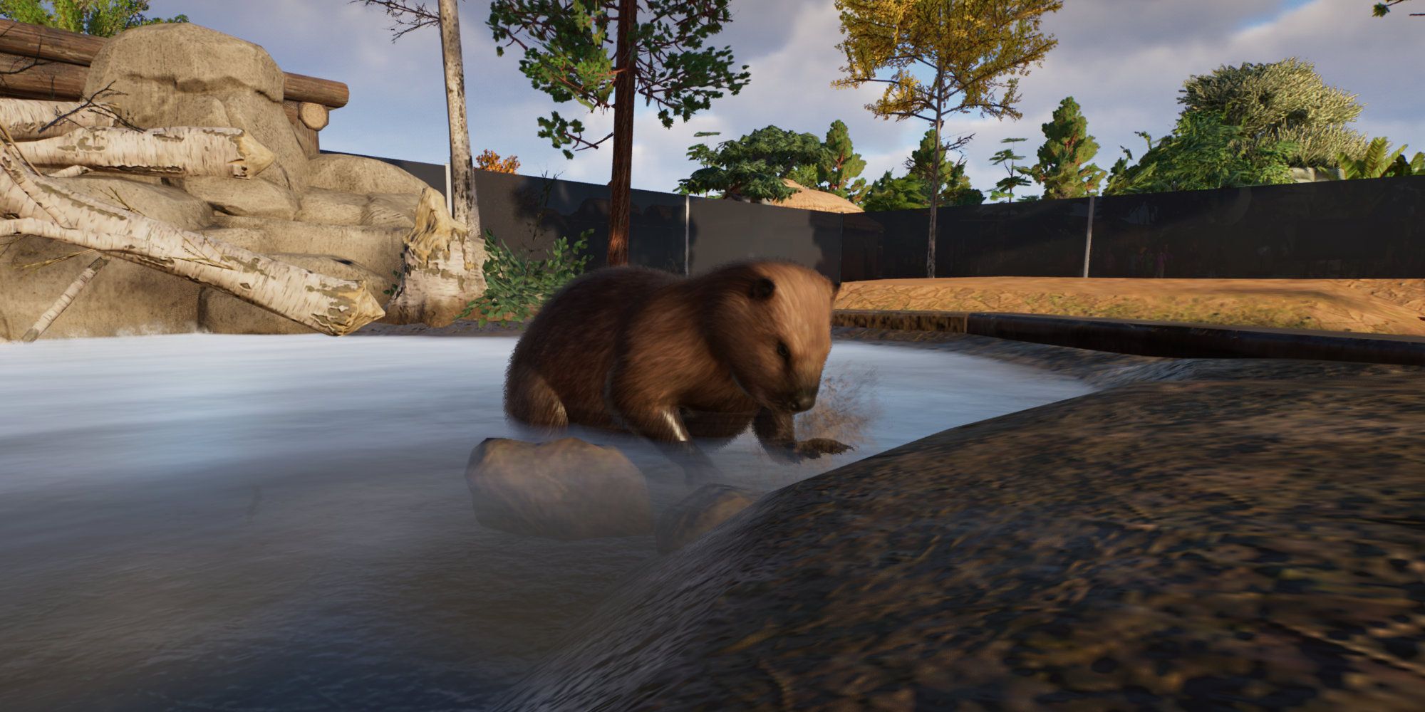Planet Zoo NA beaver in dam