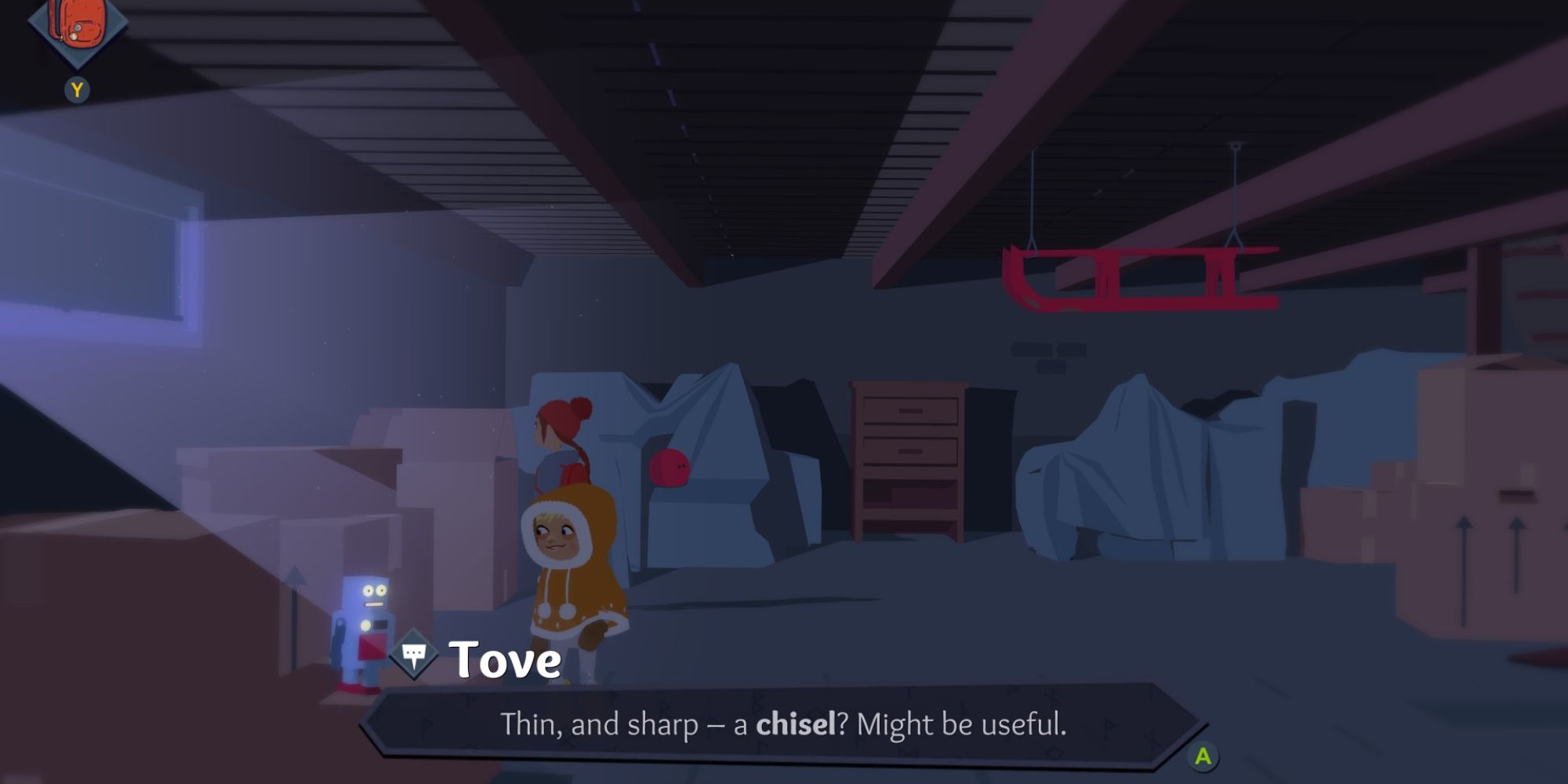 Tove obtaining a chisel in Roki