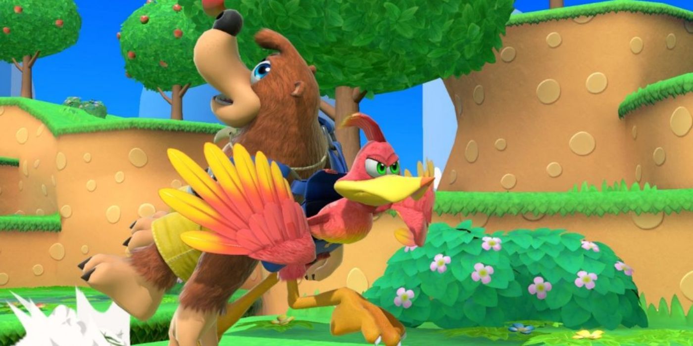 Banjo and Kazooie's Talon Trot in Smash Ultimate