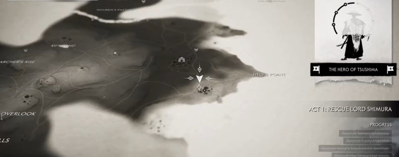 Map of Mongol artifact location at Salt Wind Estate