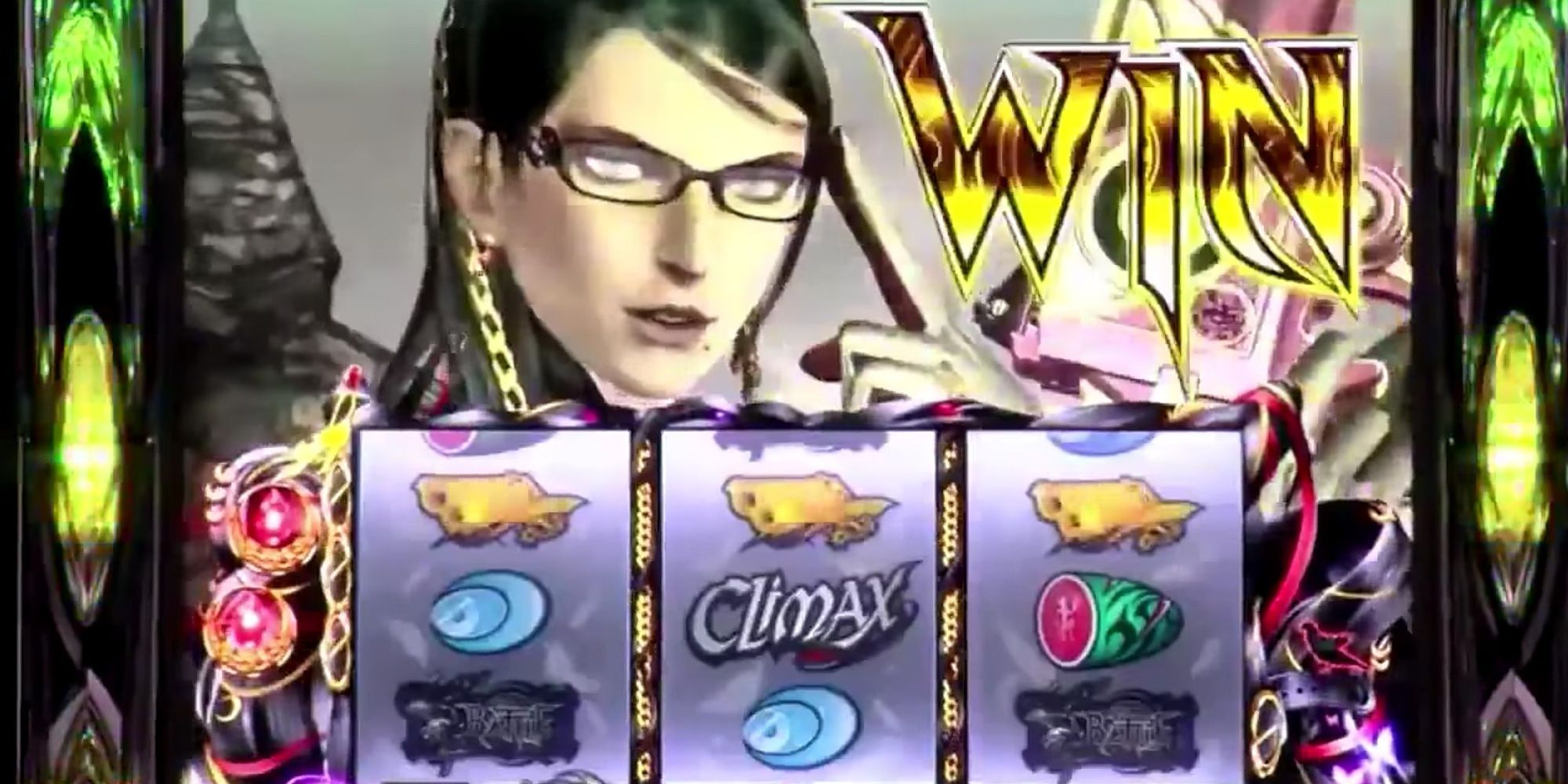 Gameplay from Pachislot Bayonetta Arcade PlatinumGames Japan