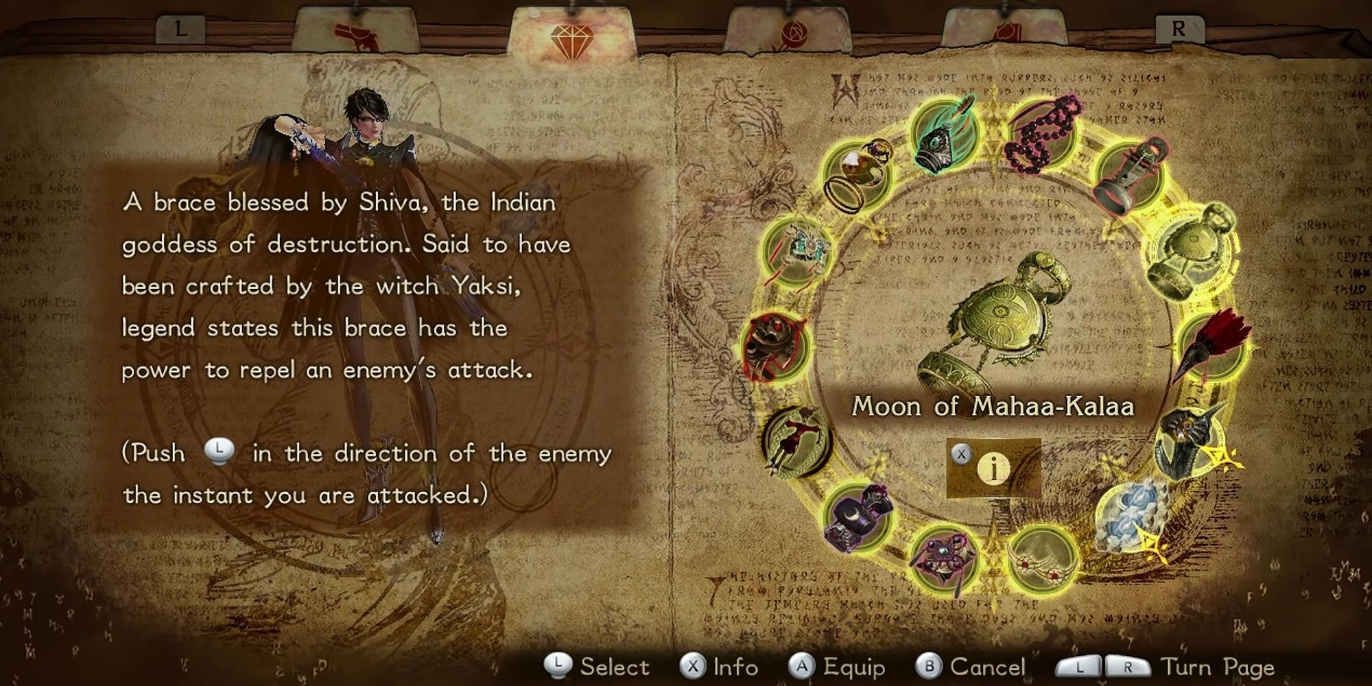 Moon of Mahaa-Kalaa accessory in Bayonetta 2