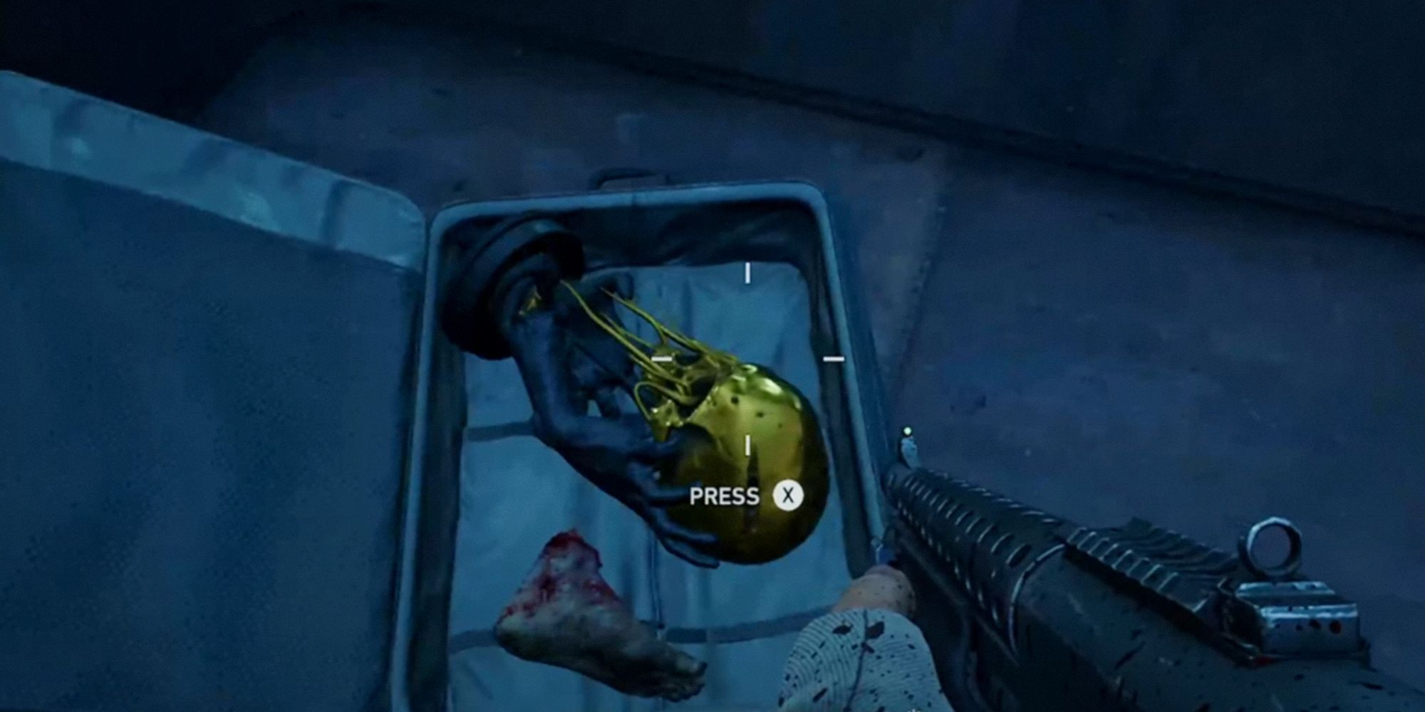 Back 4 Blood. Gold skull photo. Collectible in game.