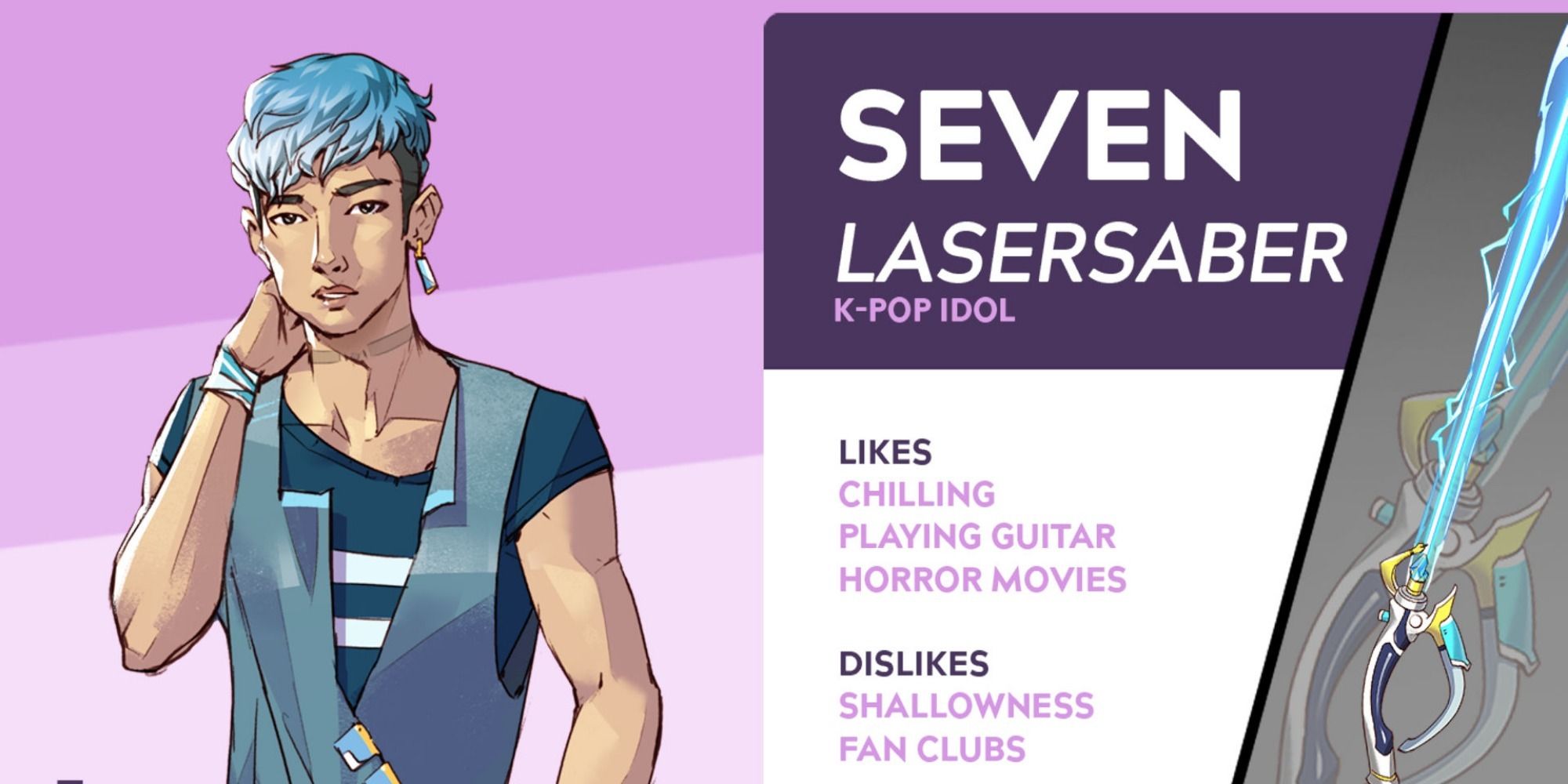Seven's likes and dislikes in Boyfriend Dungeon