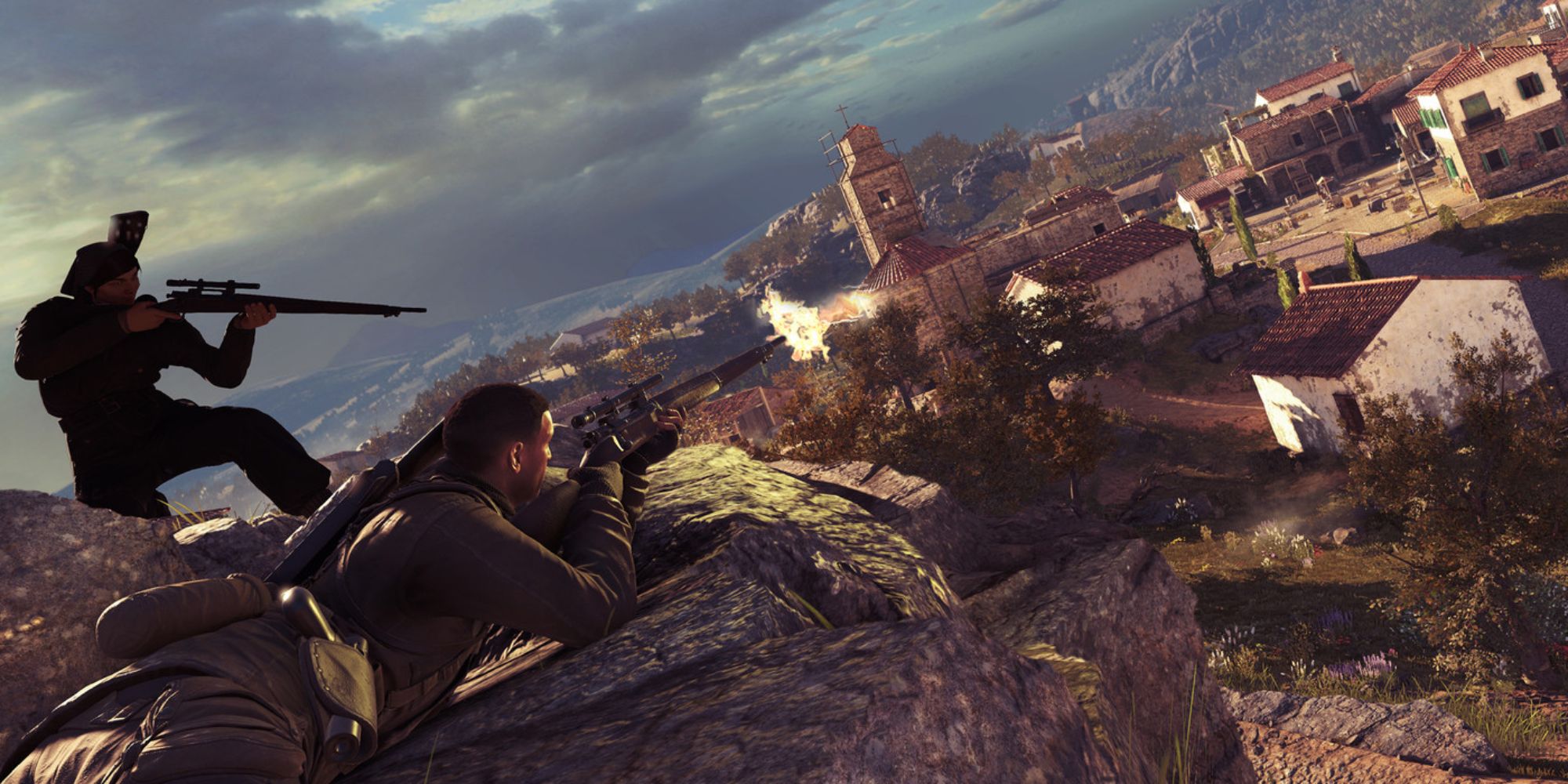 Sniper Elite 4 Shot Of Two People Sniping