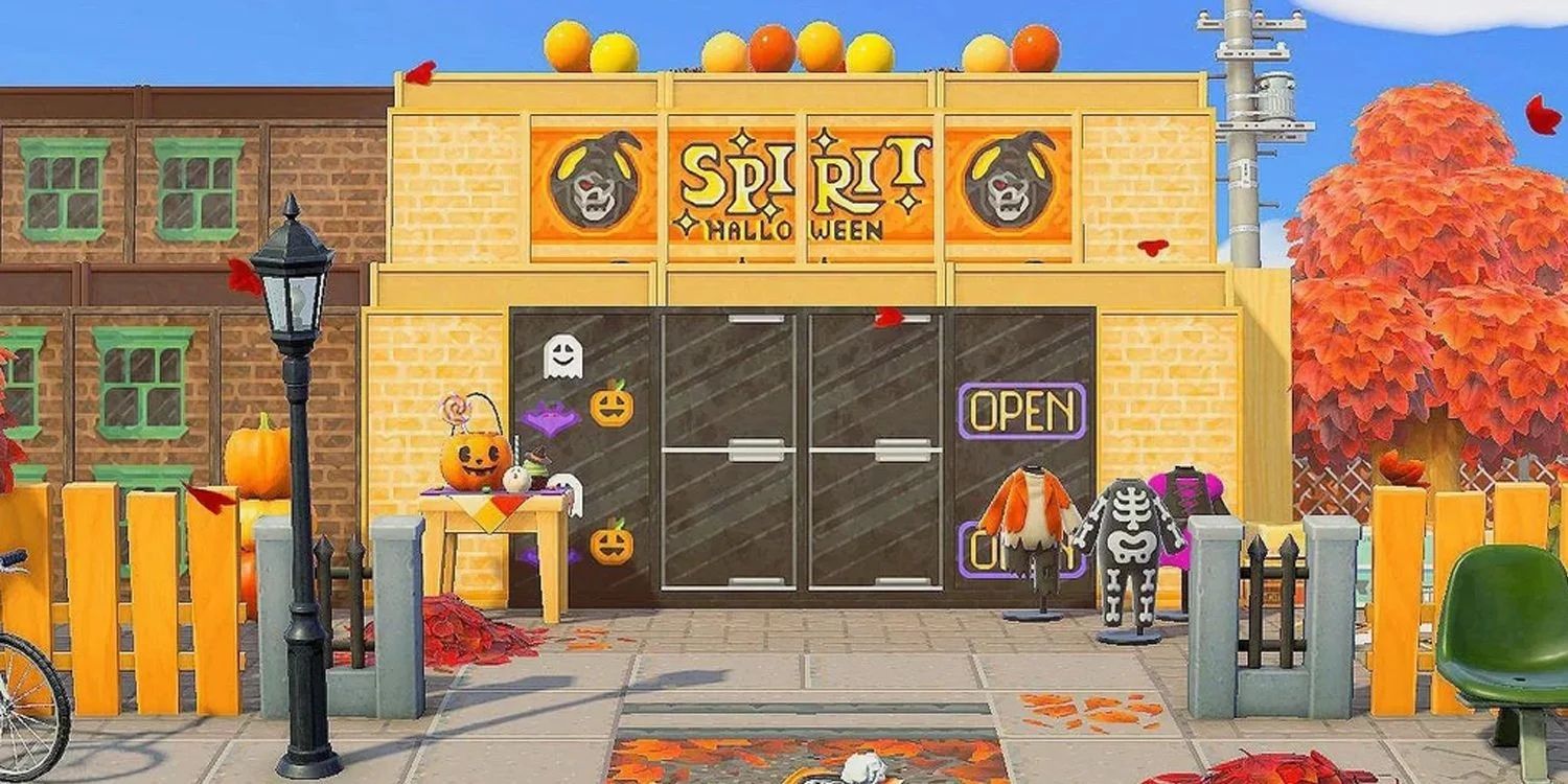 Animal Crossing New Horizons custom Spirit Halloween store