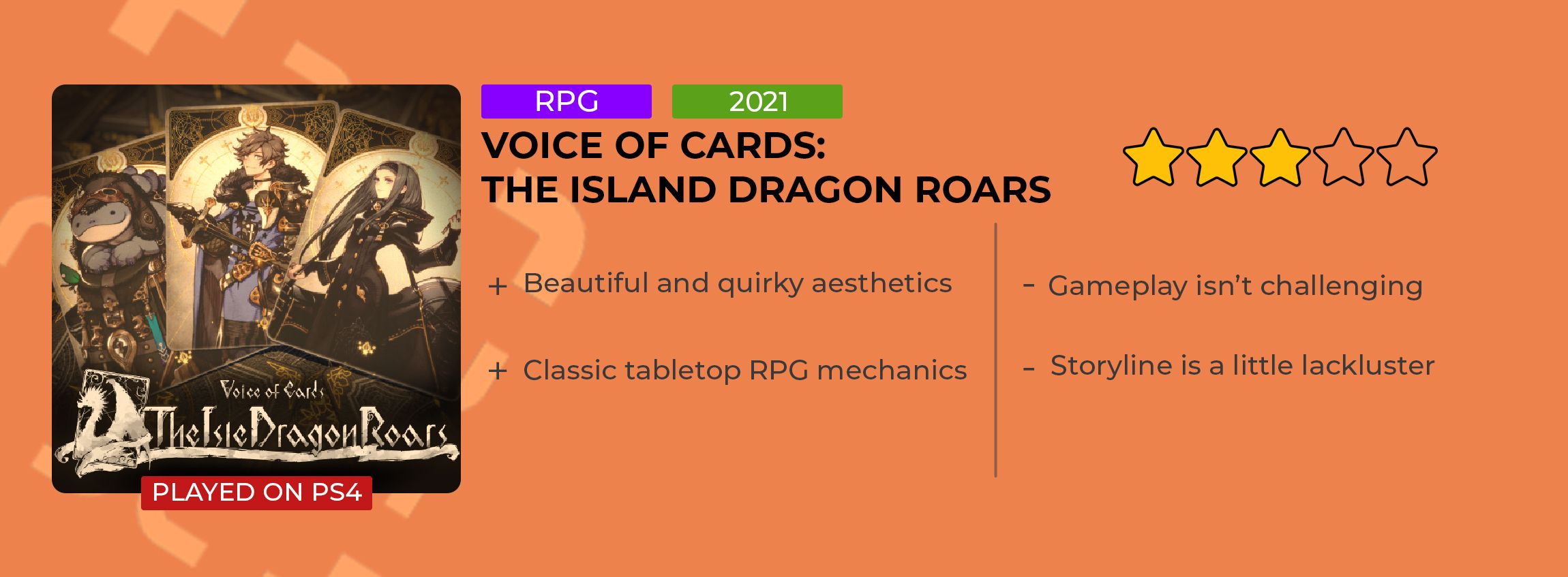 Voice of Cards The Isle Dragon Roars Review Card
