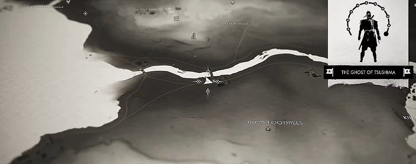 Map of Mongol artifact in White Falls Village