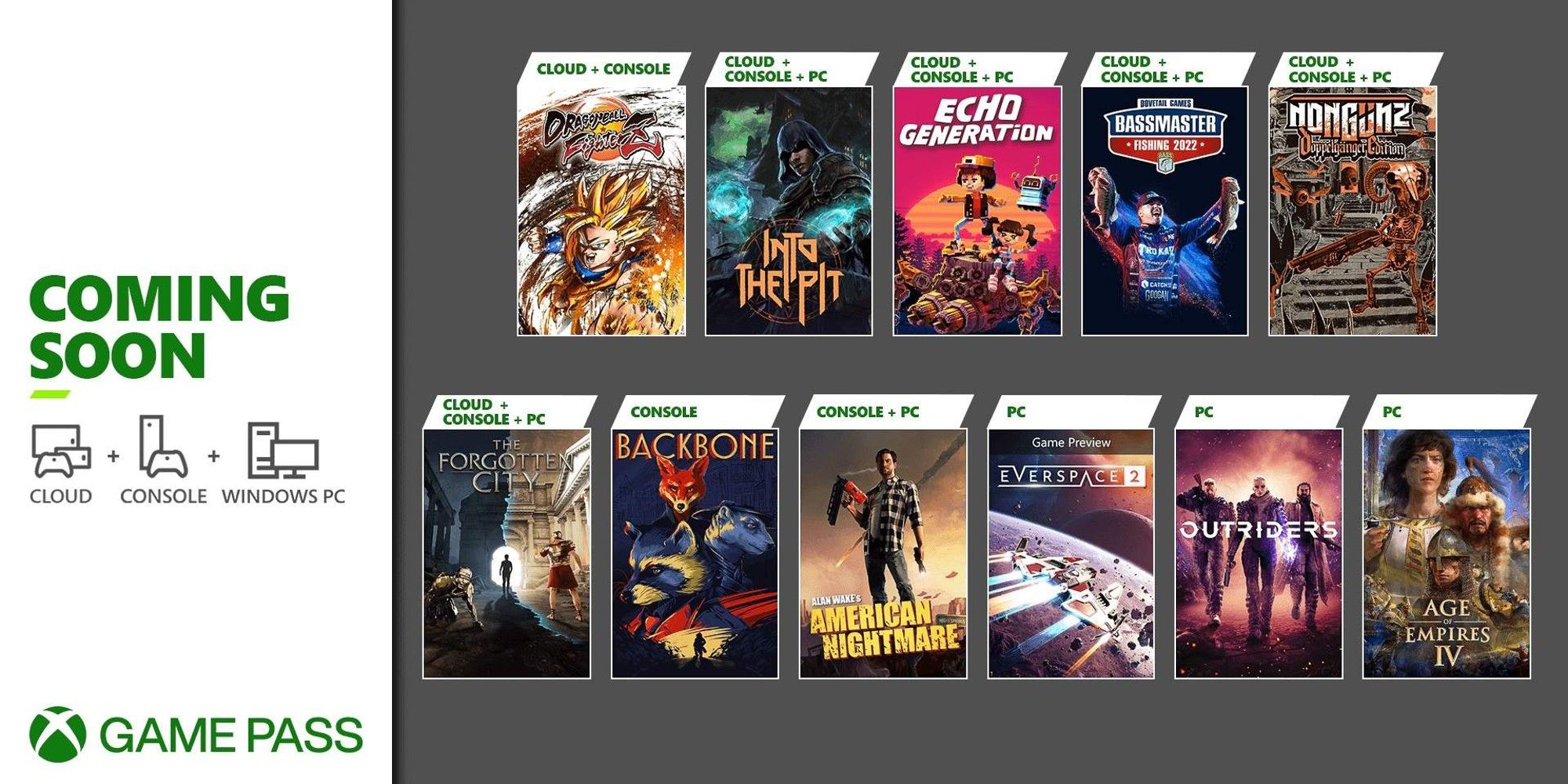 XBOX game pass october