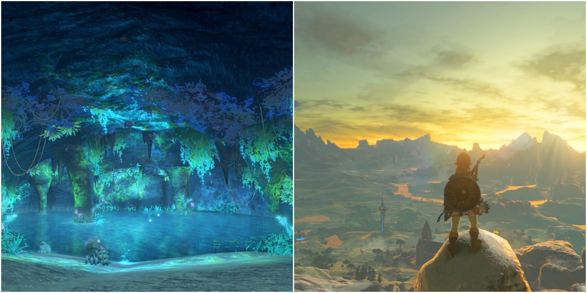 Xenoblade Chronicles Breath of the Wild Glowmoss Lake Hyrule Secret Areas