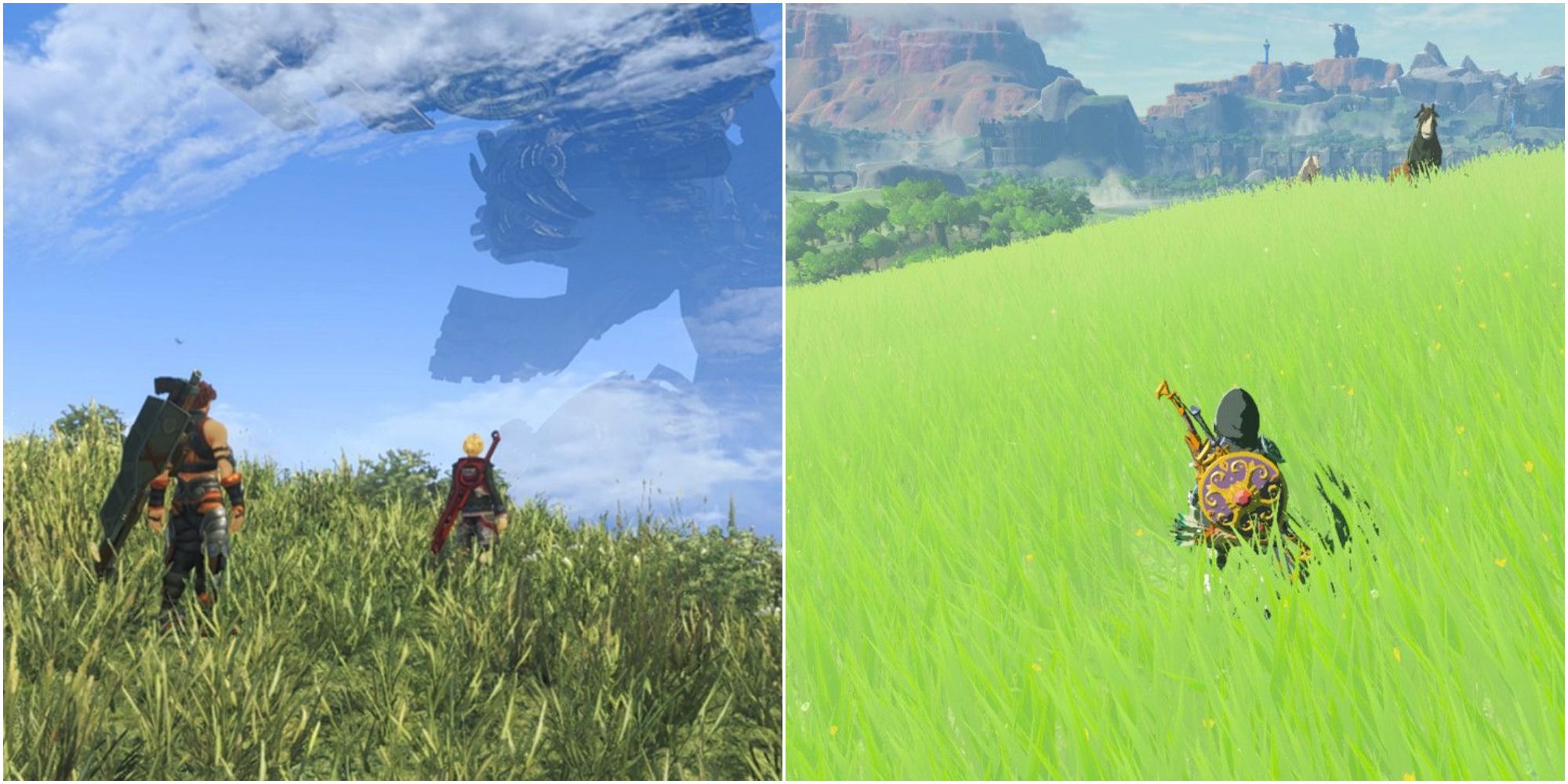 Xenoblade Chronicles Breath of the Wild Grassy Field Views