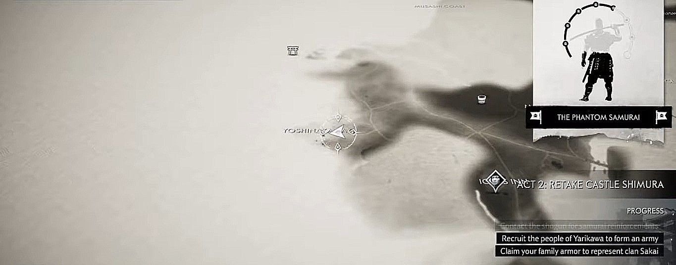Map of Mongol Artifact in Yoshinaka Bay