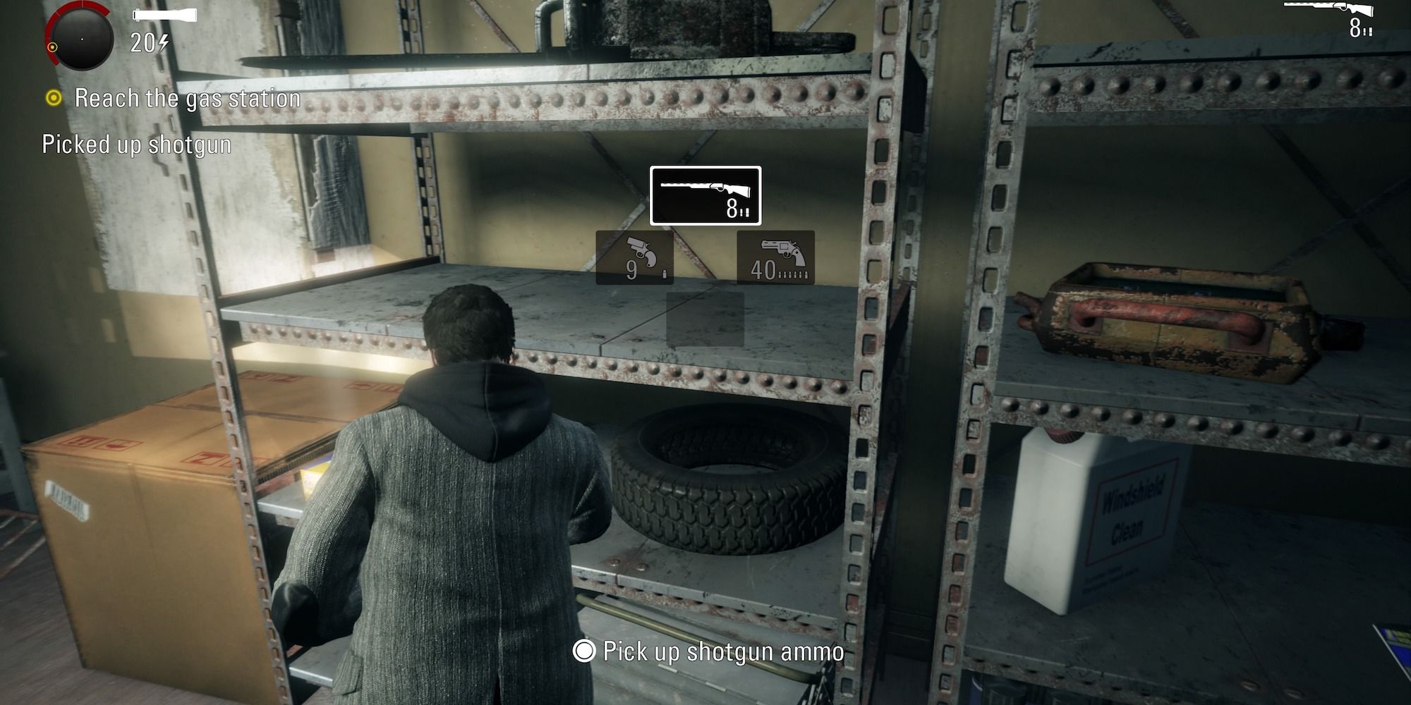 alan wake selecting shotgun