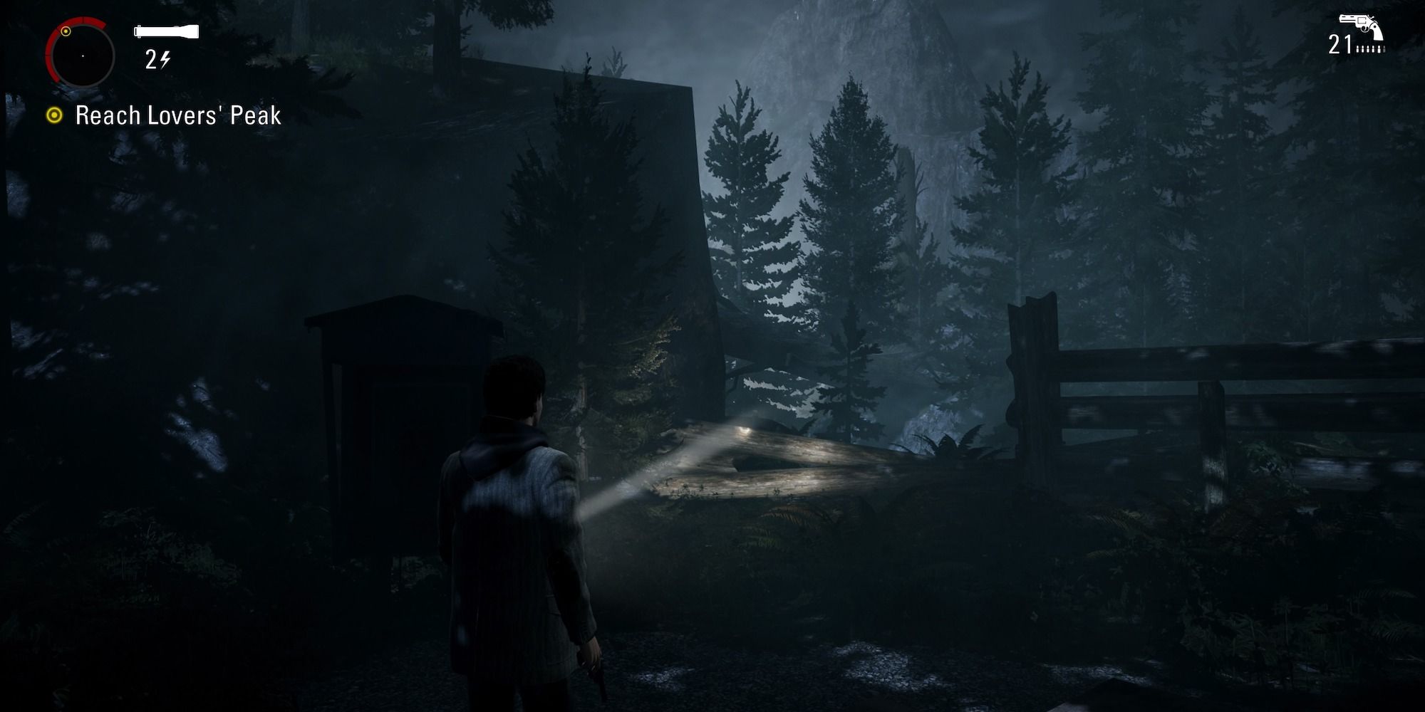 alan wake thermos behind broken fence episode two