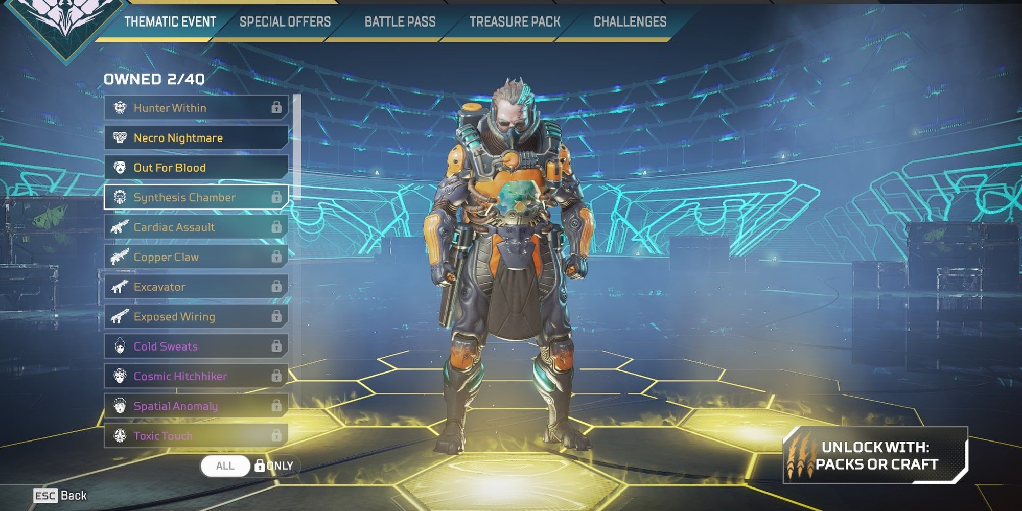 Apex Legends Monsters Within Halloween Update Synthesis Chamber Caustic Mad Scientist Skin