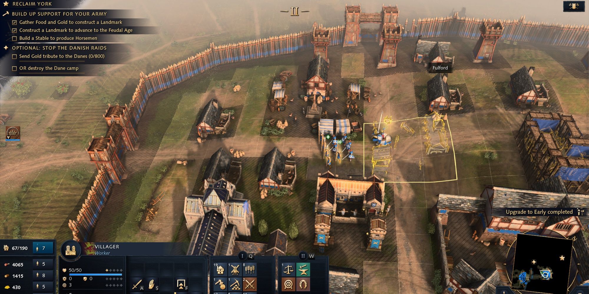 Age Of Empires IV: Grid Showing Where Buildings Can Be Placed