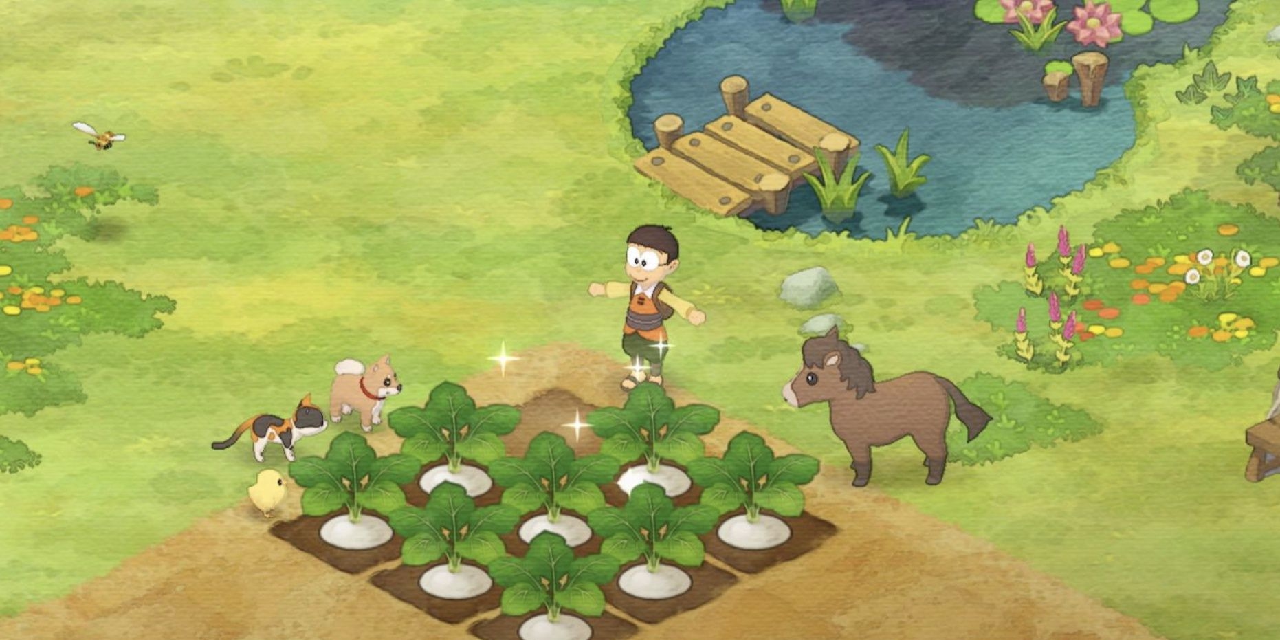 doraemon story of seasons farming with cat and horse