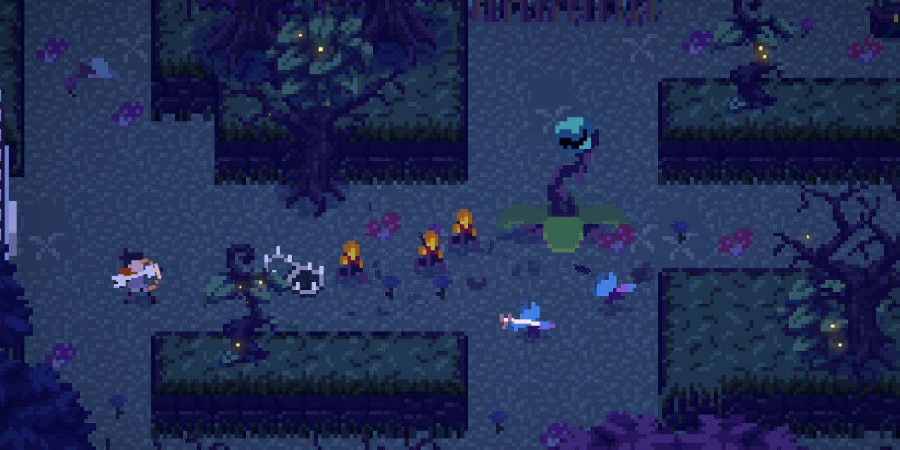 fighting monsters in mana spark