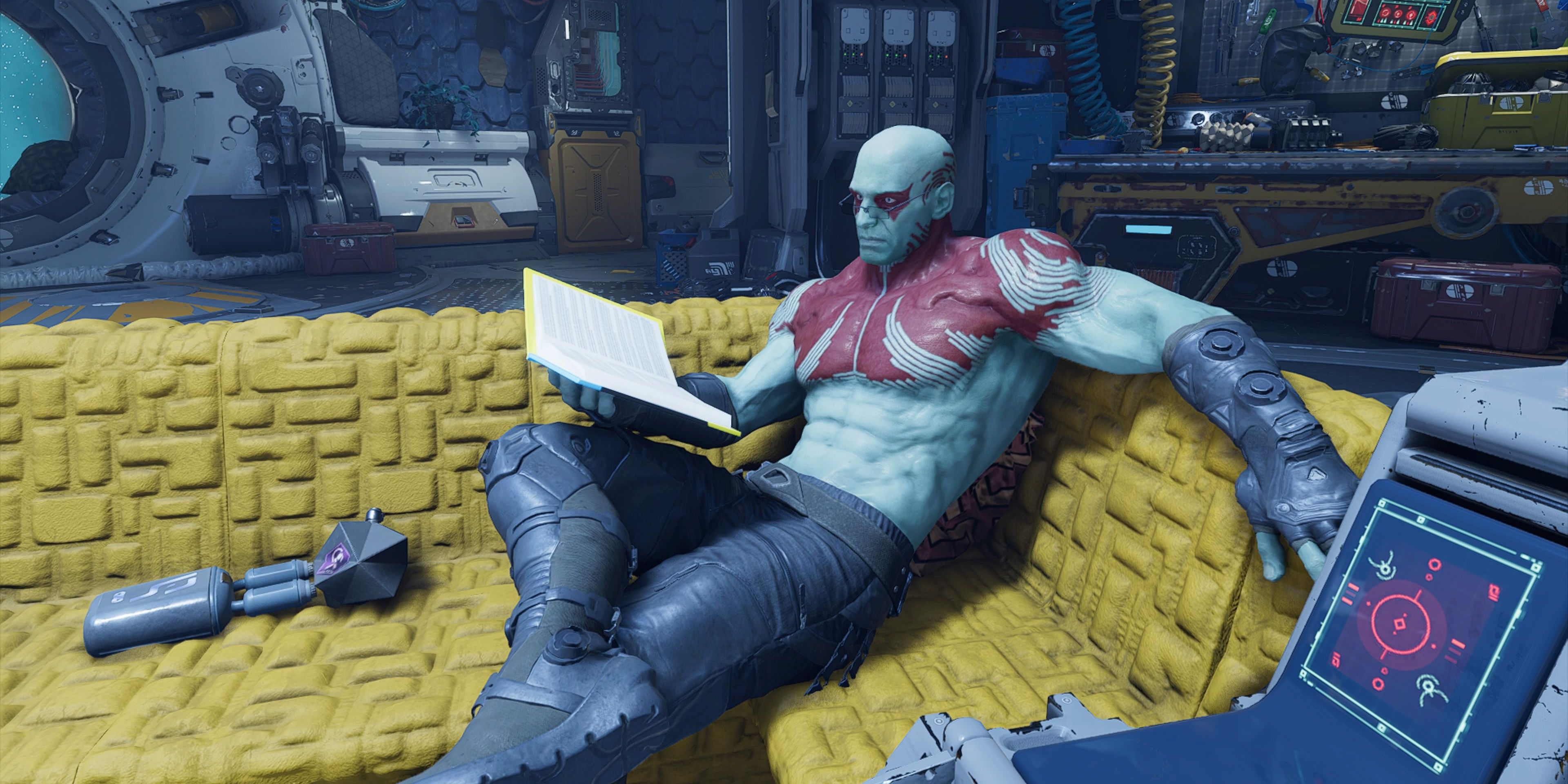 guardians of the galaxy drax reading