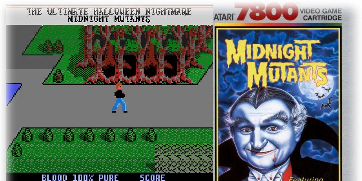 Atari cover for Midnight Mutants and its 8bit gameplay.