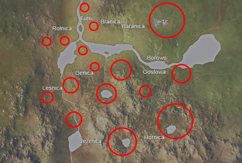 deer locations on map