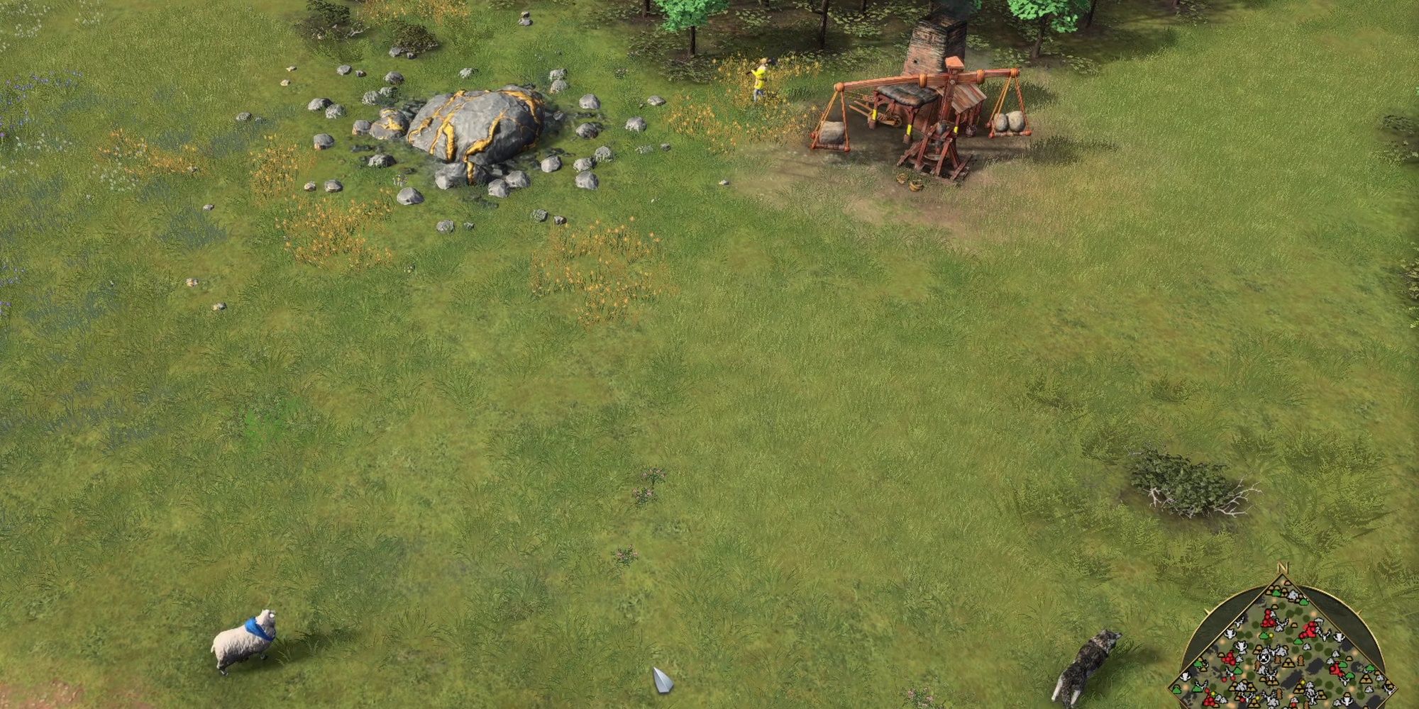 Age Of Empires IV: Sheep Being Used To Spy On Enemy Base