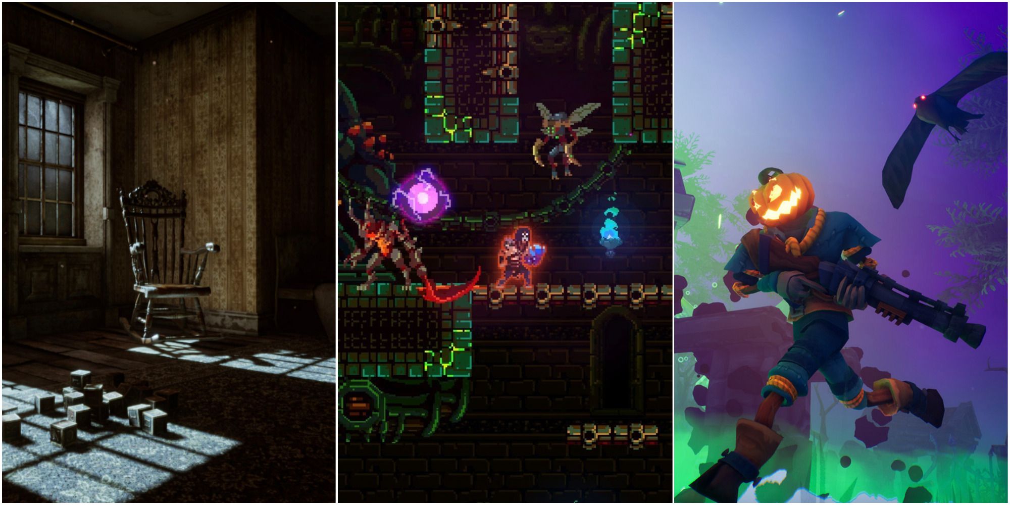 silver chains rocking chair, rising hell character, pumpkin jack featured