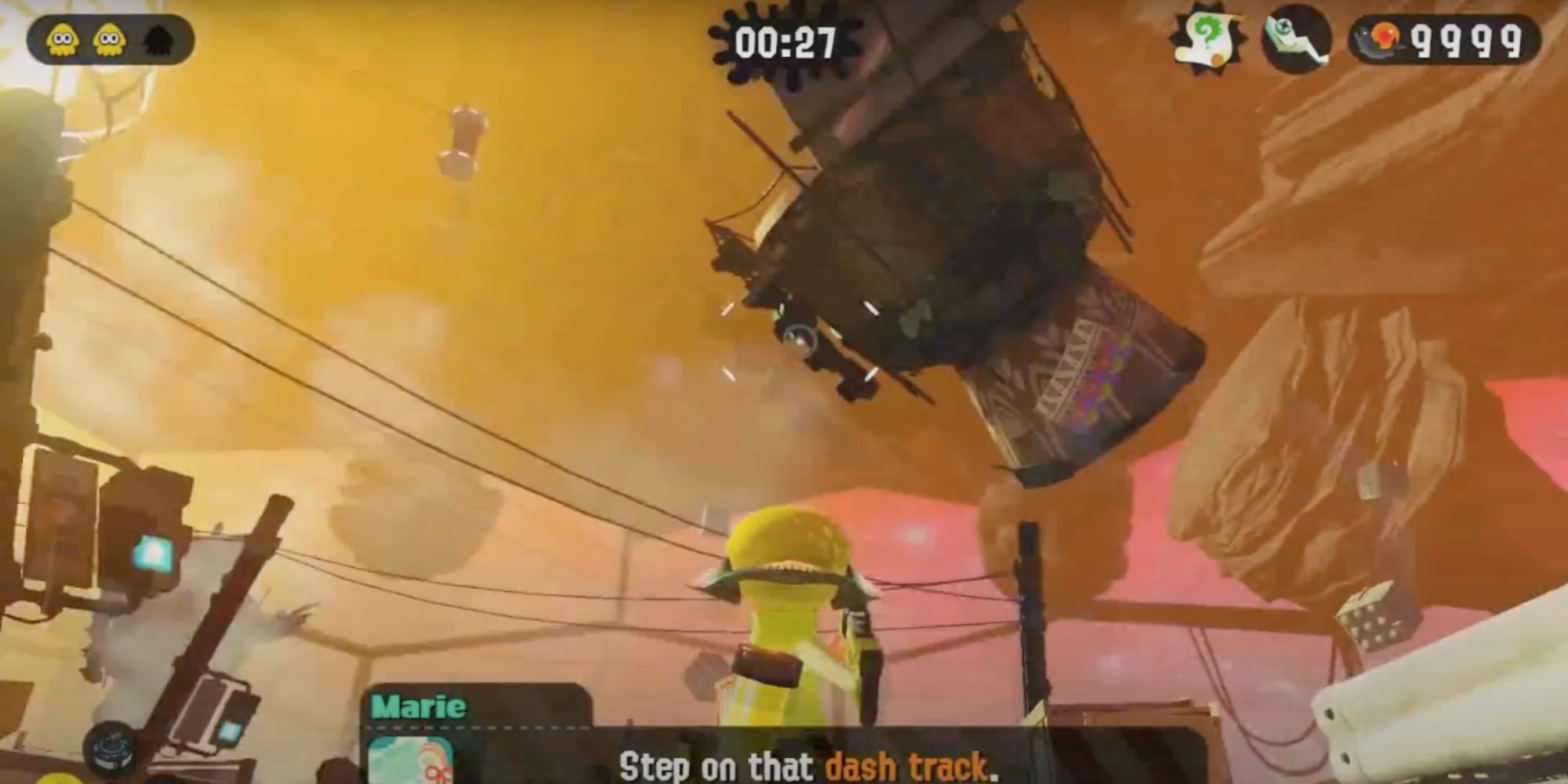 the inkling player listening to marie in splatoon