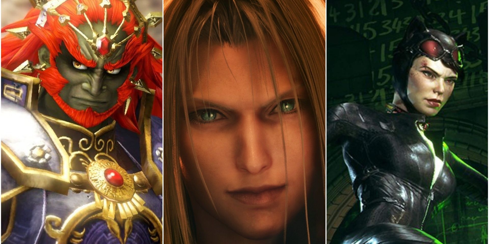 villains that deserve own game feat ganondorf, sephrioth, catwoman