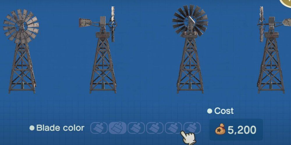 A Windmill In Animal Crossing Gameplay Screenshotted From The Customisation Screen.