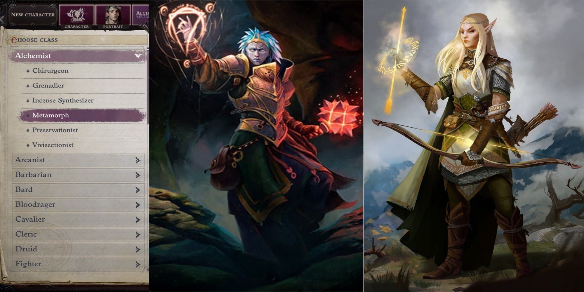 Alchemist_subclasses split image screenshot portriats