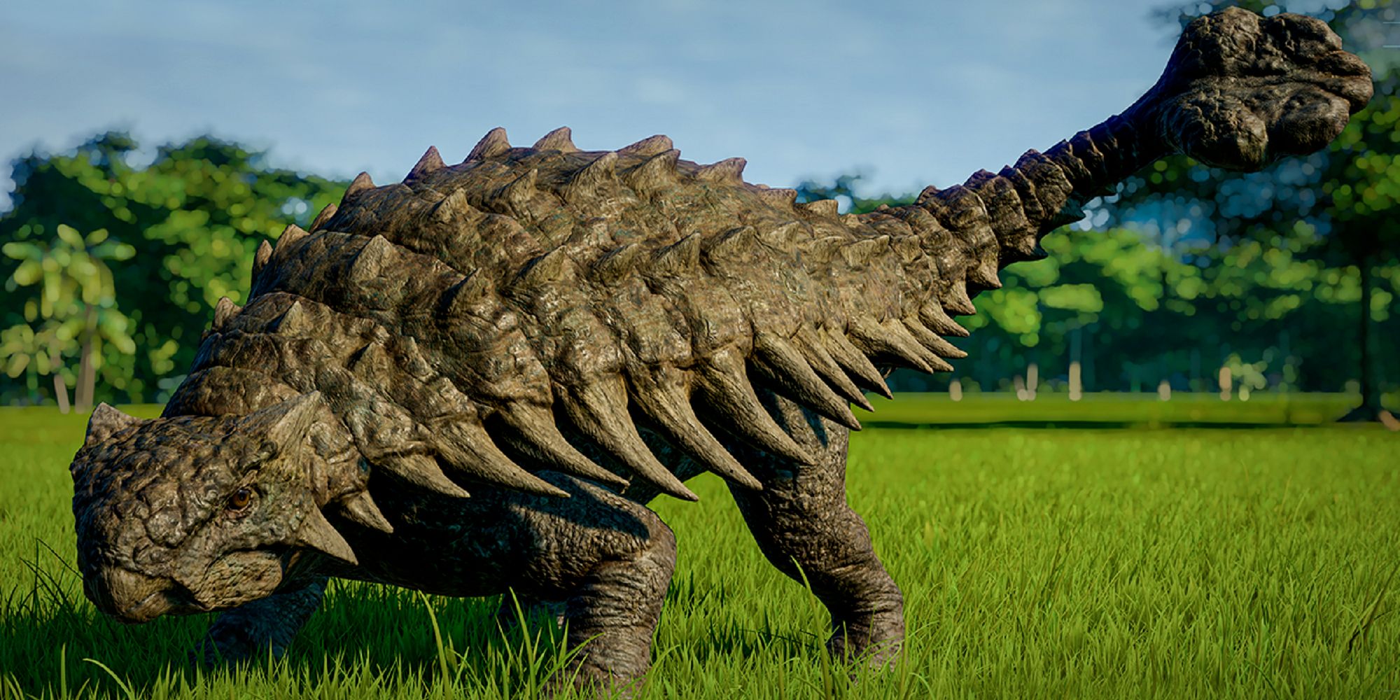 Ankylosaurus Raising Its Club Tail
