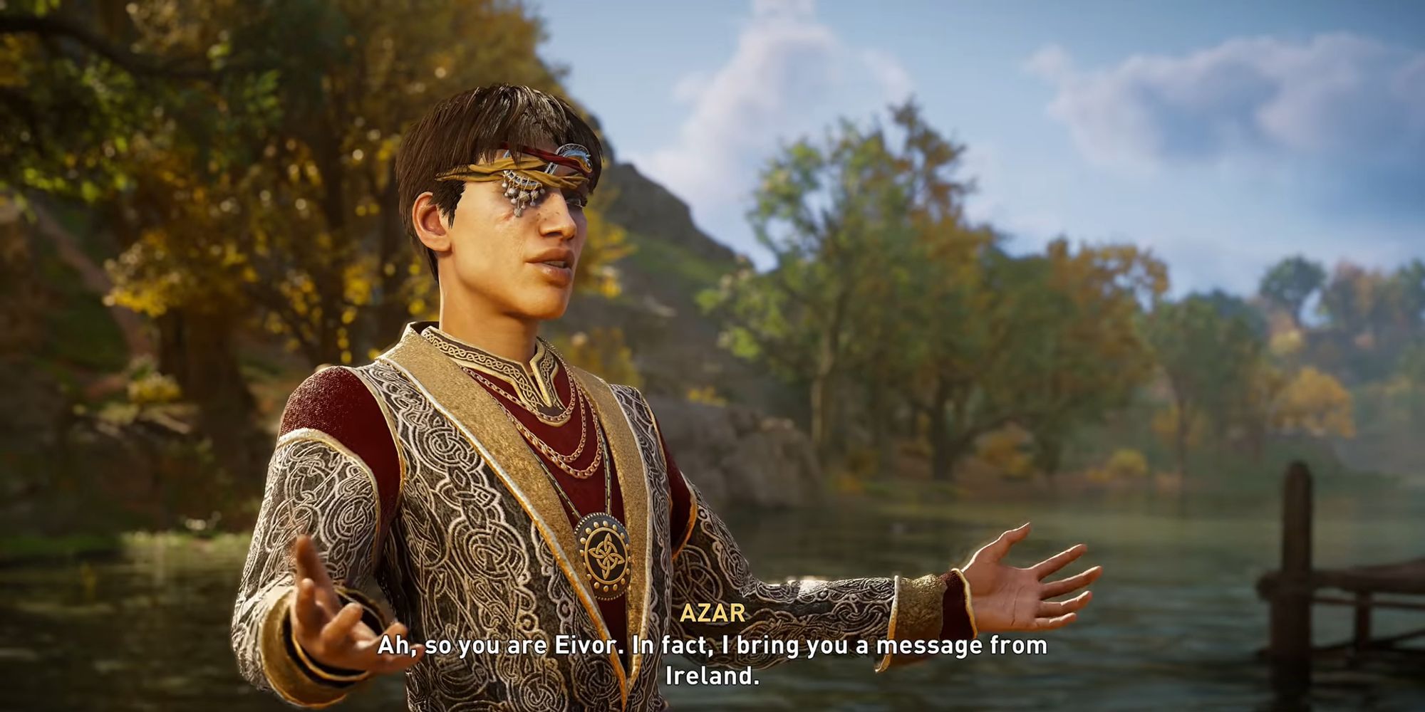 Assassin's Creed Valhalla screenshot Azar's introduction in the dlc