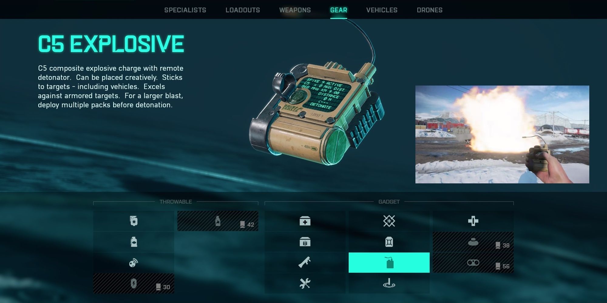 Battlefield 2042 Gadget C5 Explosive