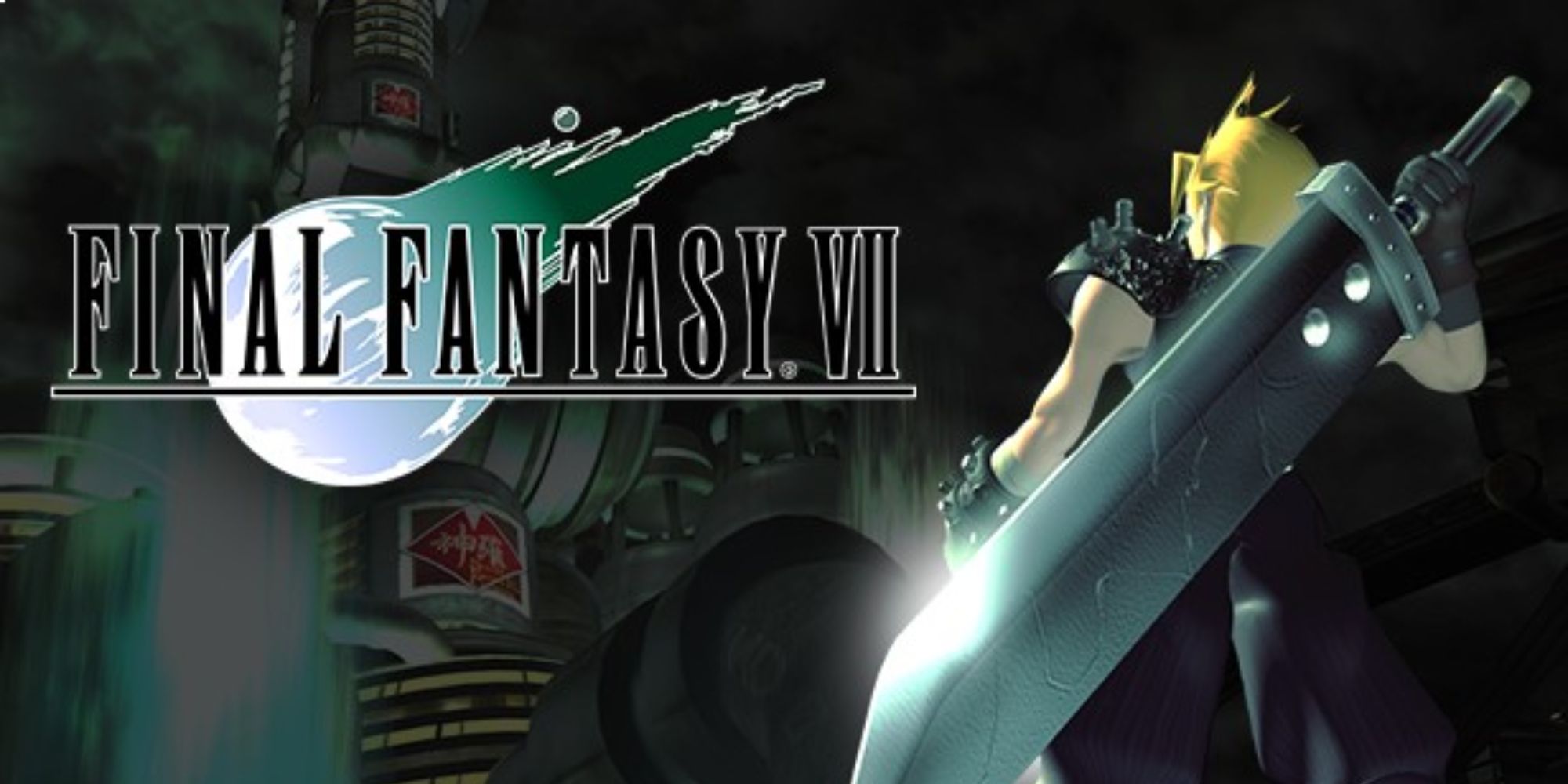 Best Overworlds the cover image for Final Fantasy 7 with Cloud on the right with his sword on his back and Midgar underneath the game's logo on the left