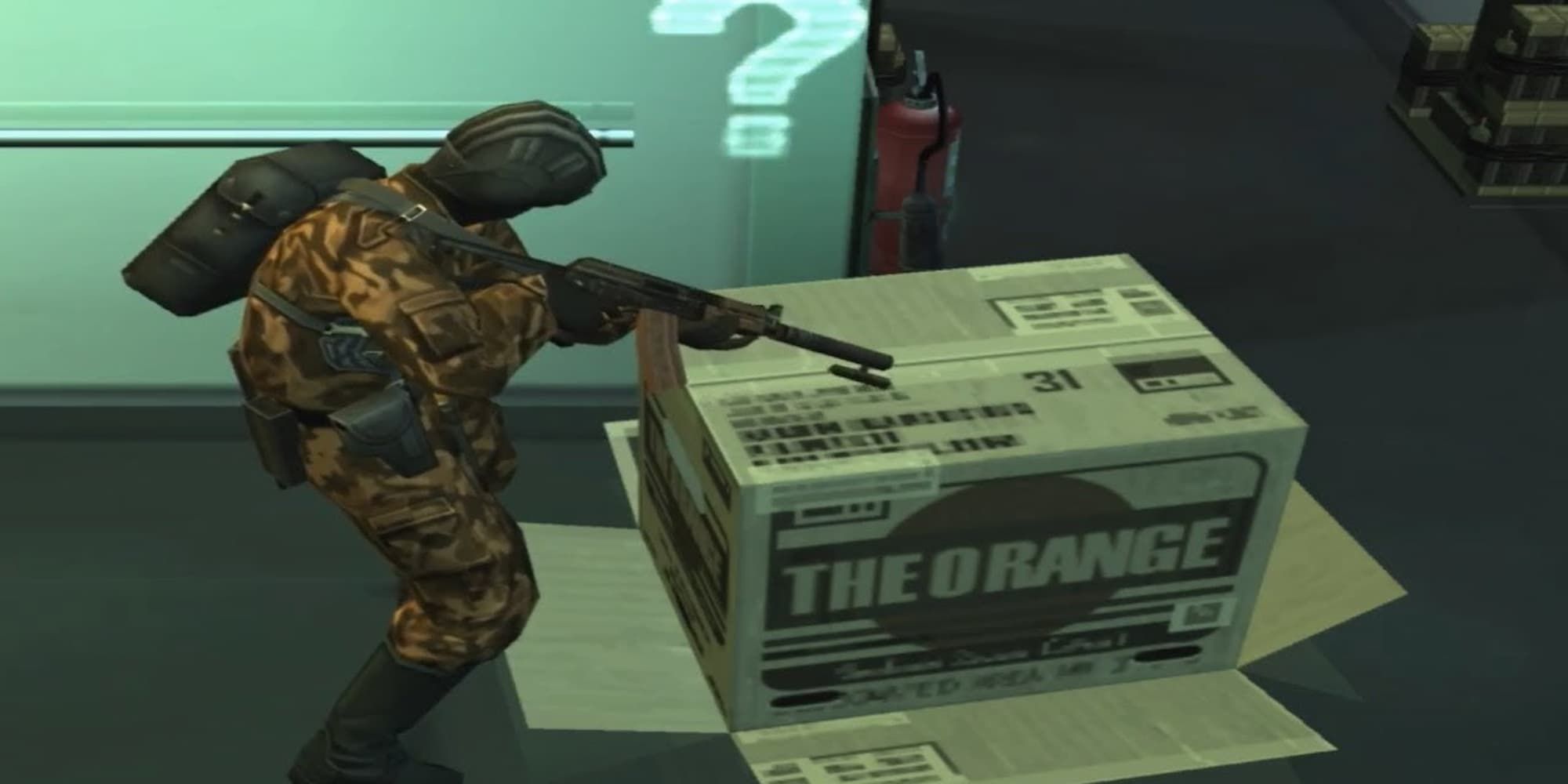  Hiding in a cardboard box as Snake in MGS 2