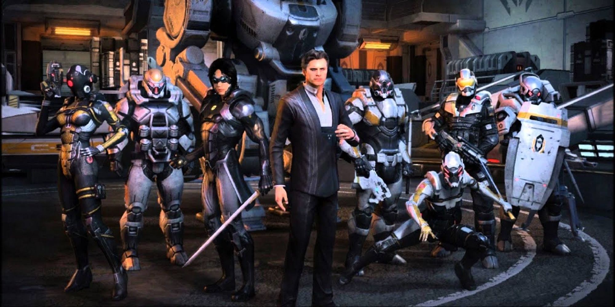 The Illusive Man With Cerberus Soldiers Behind Him
