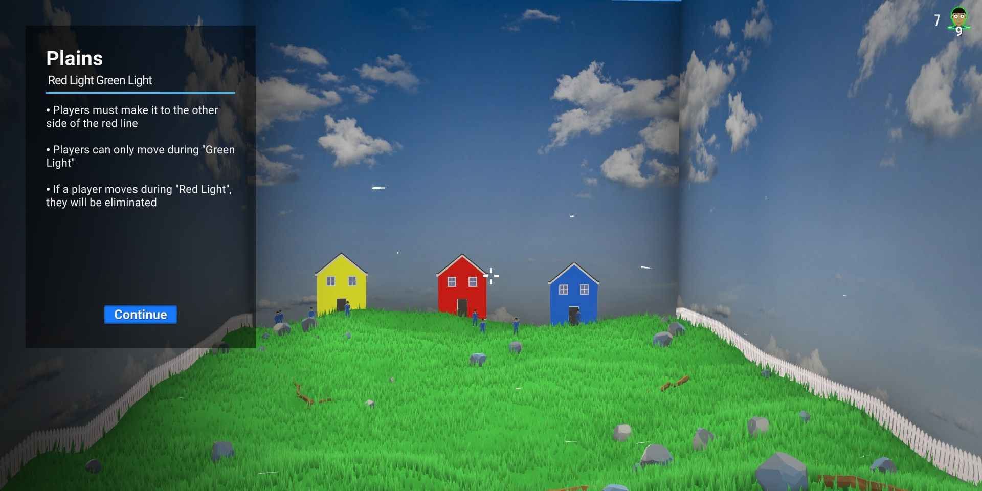 The introduction for the Red Light Green Light minigame in Crab Game