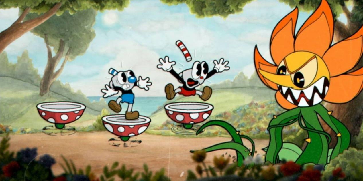 Cuphead co-op flower boss