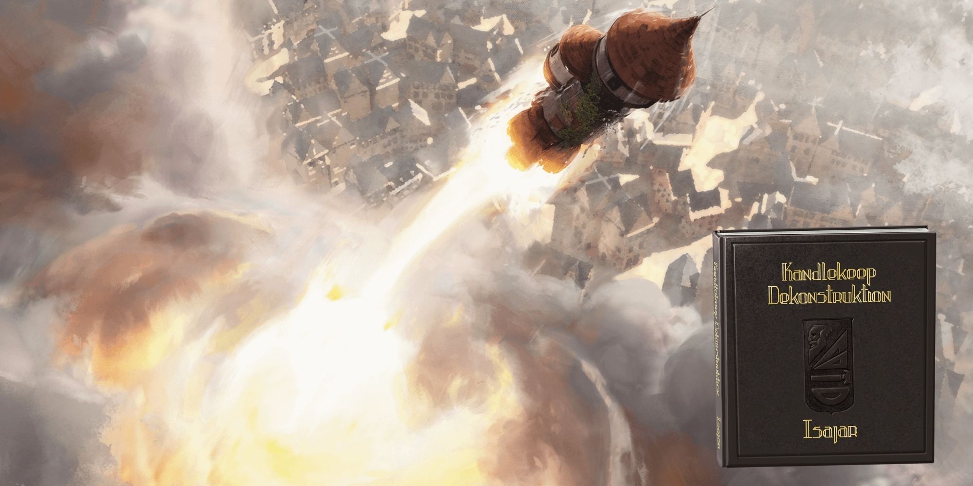 D&D Candlekeep Mysteries - A Candlekeep Tower launching into space - The Kandlekeep Dekonstruktion Book