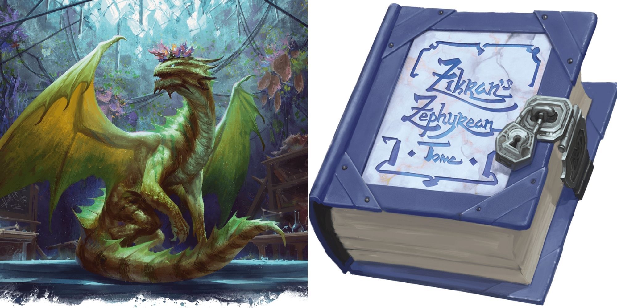 D&D Candlekeep Mysteries - Ashgarlyth The Bronze Dragon in its lair - Zikran's Zephyrean Tome