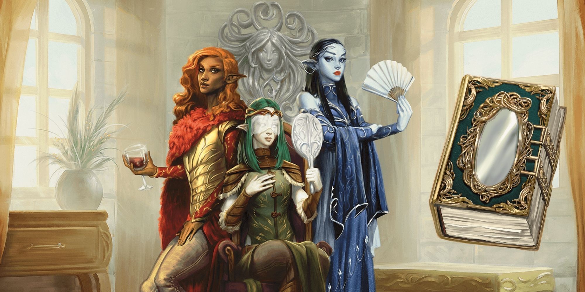 D&D Candlekeep Mysteries - The Price of Beauty Book and the three disguised Hags