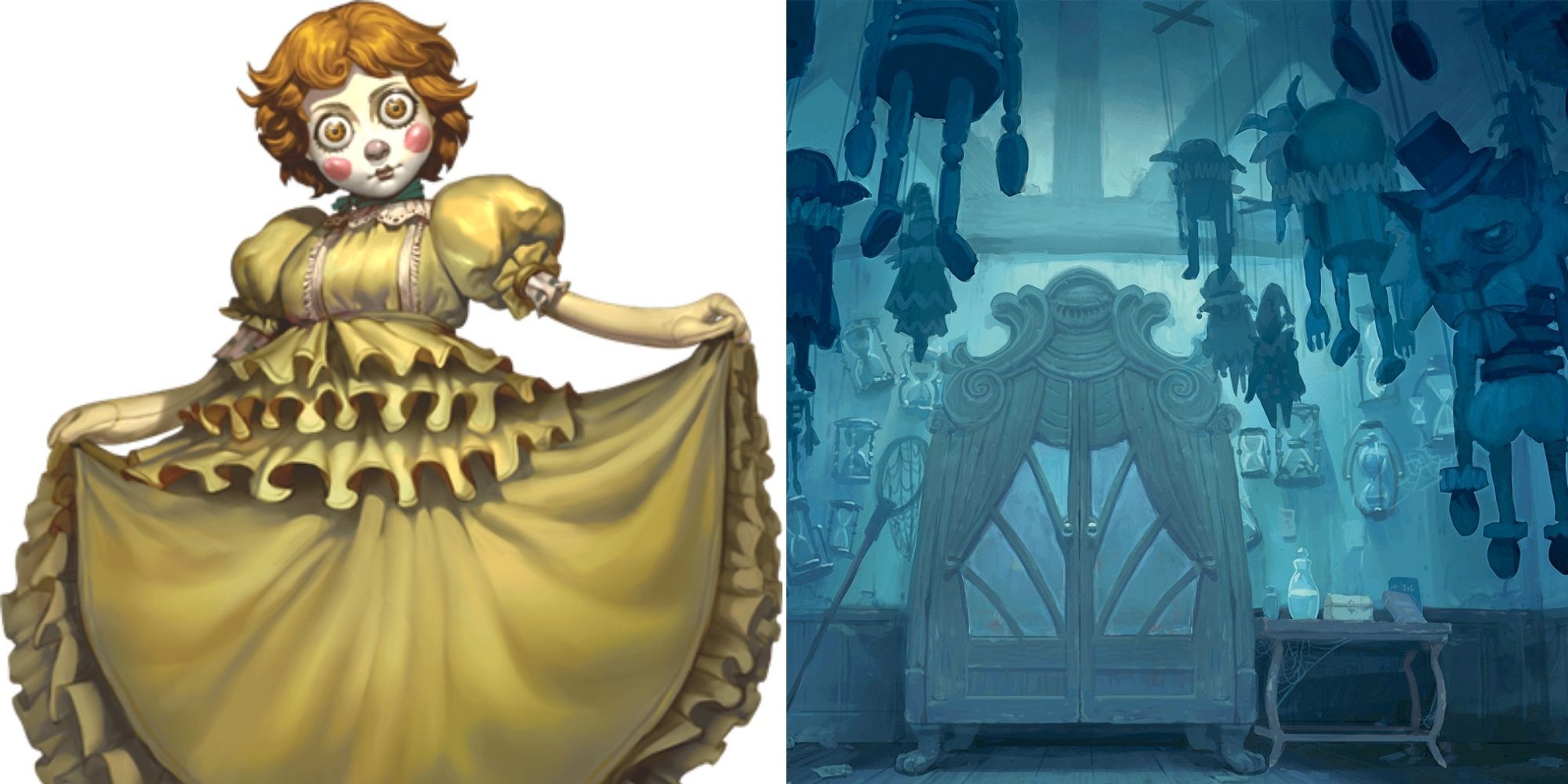 D&D The Wild Beyond The Witchlight - Living Doll - Endelyn's room with dangling marionettes