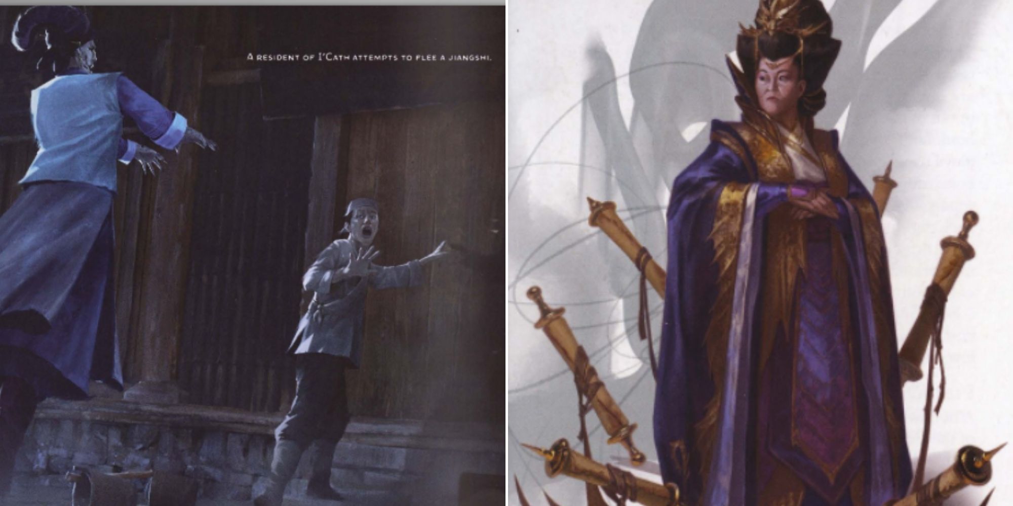 D&D Van Richten's Guide To Ravenloft - A resident of I'cath Attempts to flee a Jiangshi - Darklord Tsien Chiang