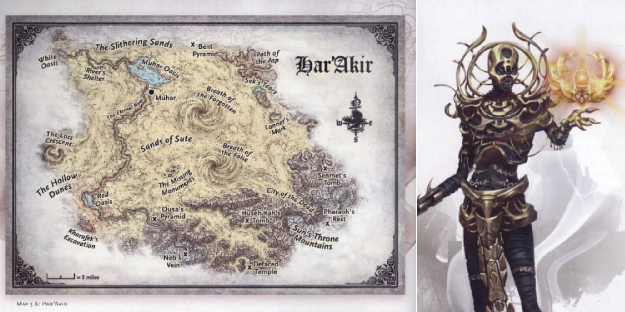 D&D Van Richten's Guide To Ravenloft - Har'Akir Domain Of Dread Map - Pharaoh Ankhtepot