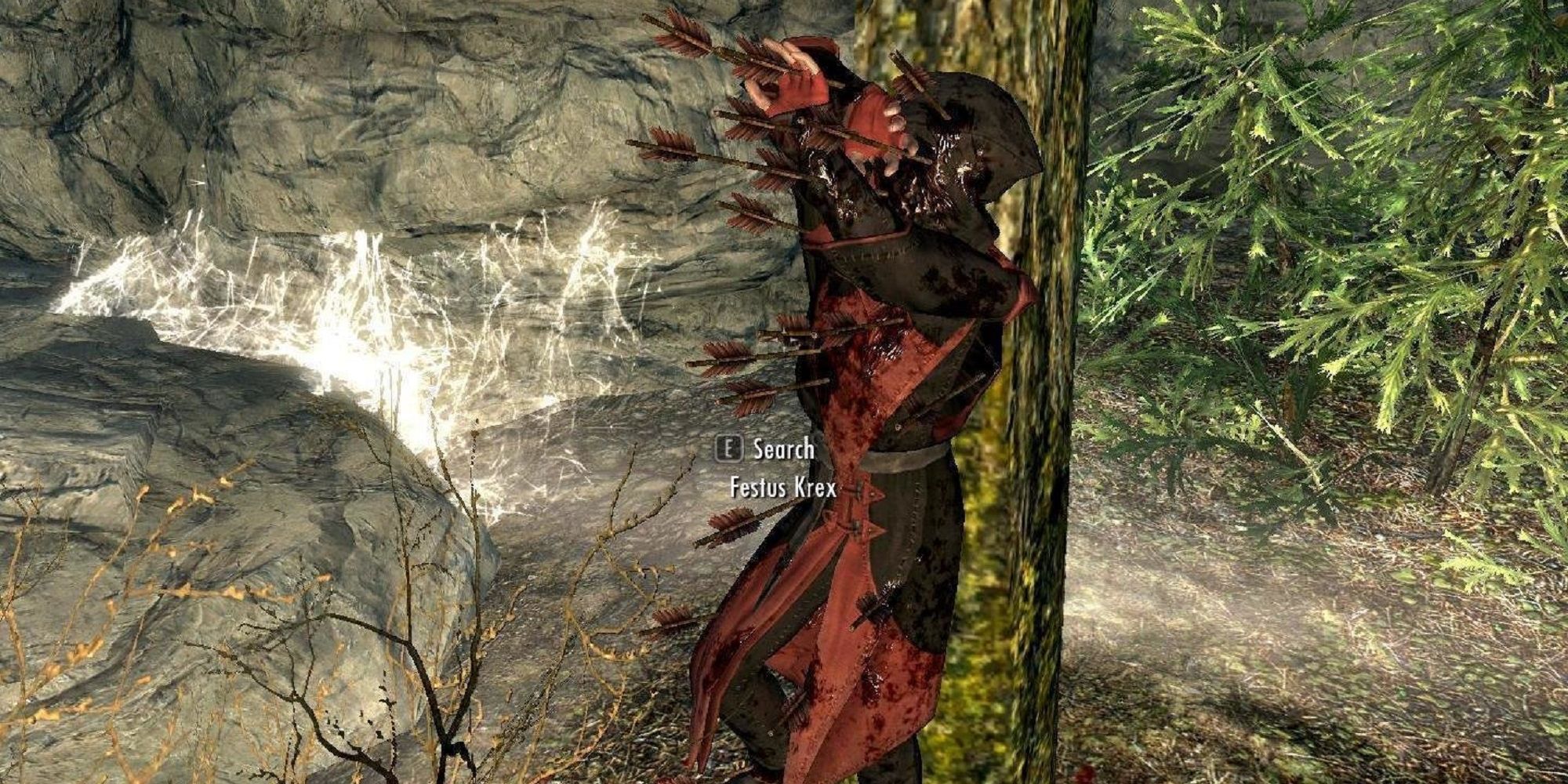 Festus Krex Pinned To A Tree With Arrows