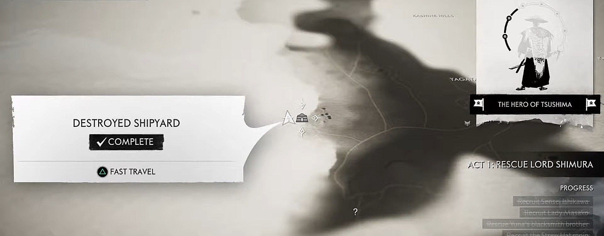 Ghost of Tsushima Destroyed Shipyard Record location