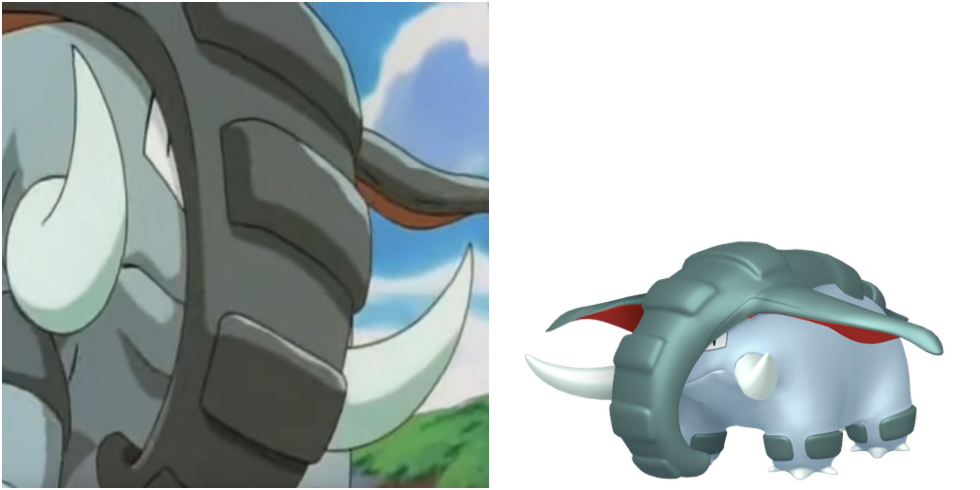 Donphan as it appears in the anime and pokemon home