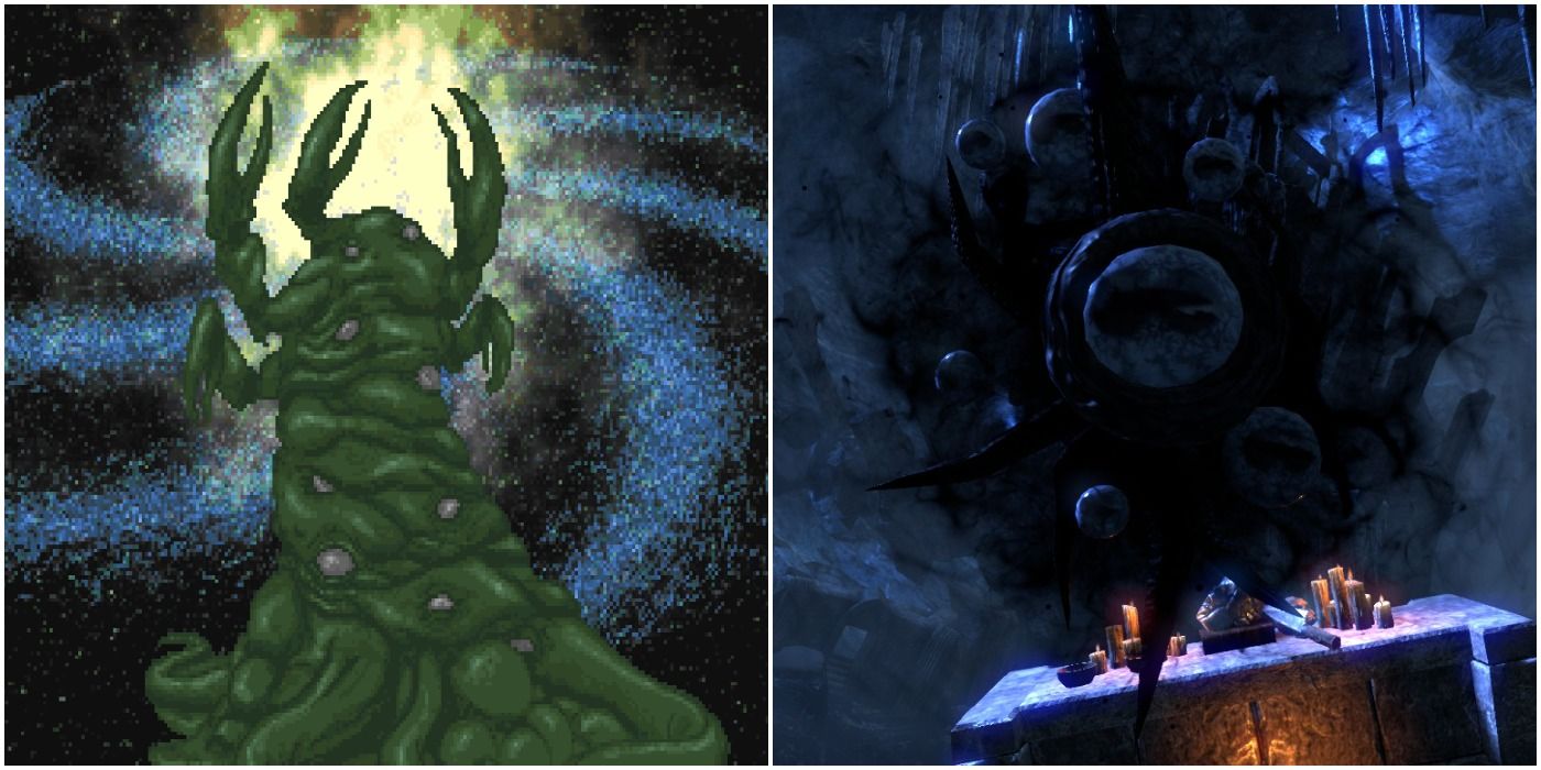 Hermaeus Mora in Daggerfall (left) vs. Elder Scrolls Online (right)